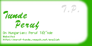 tunde peruf business card